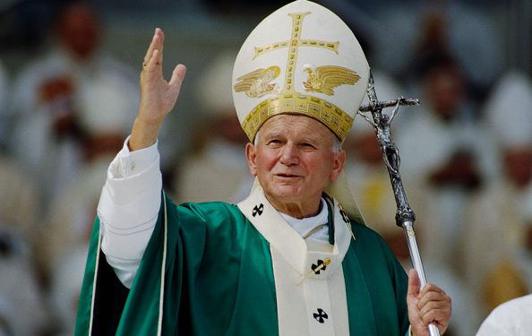 Pope John Paul II in Strasbourg (Photo by THIERRY ORBAN/Sygma via Getty Images)
