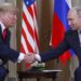 U S  President Donald Trump  left  and Russian President Vladimir Putin  right  shake hand at the beginning of a meeting at the Presidential Palace in Helsinki  Finland  Monday  July 16  2018   AP Photo Pablo Martinez Monsivais