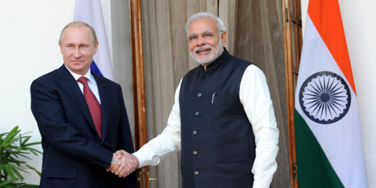 The Prime Minister, Shri Narendra Modi with the President of the Russian Federation, Mr. Vladimir Putin, in New Delhi on December 11, 2014.