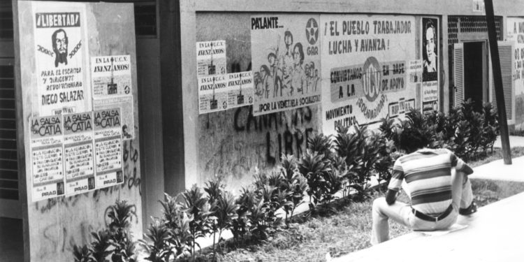 Universidad Central de Venezuela, elecciones estudiantiles. Caracas, 30-09-1977 (OSWALDO TEJADA / ARCHIVO EL NACIONAL)