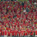 Hinchas apoyan a la selección de Gales durante un partido ante Estados Unidos en el Mundial, el lunes 21 de noviembre de 2022, en Doha (AP Foto/Francisco Seco)
