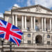 Bank of England and British flag concept illustration