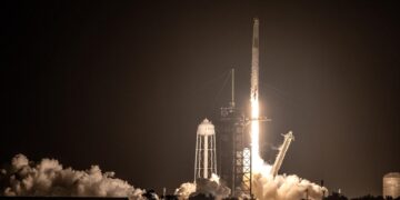 La misión SpaceX Crew-7 despega en un cohete Falcon 9 desde el Complejo de Lanzamiento 39A en el Centro Espacial Kennedy, Florida, Estados Unidos. EFE/EPA/CRISTOBAL HERRERA-ULASHKEVICH